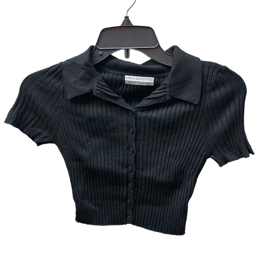 ❤️ URBAN OUTFITTERS BLACK RIBBED CARDIGAN SIZE SMALL